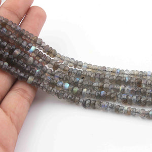 1  Strand  Labradorite Faceted Rondelles - Roundelle Beads 6mm 16 Inches BR4110 - Tucson Beads