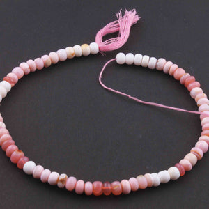 1  Long Strand Pink Opal  Smooth Roundells -Pink Opal Roundells 7mm-13 Inches BR2534 - Tucson Beads