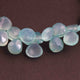 1 Strand AAA Quality Aqua Chalcedony Faceted Heart Shape Beads Briolettes 8mmx6mm-19mmx11mm 8 Inches BR3054 - Tucson Beads