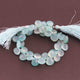 1 Strand AAA Quality Aqua Chalcedony Faceted Heart Shape Beads Briolettes 8mmx6mm-19mmx11mm 8 Inches BR3054 - Tucson Beads