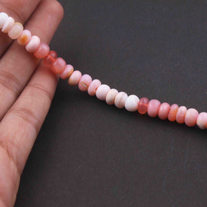 1  Long Strand Pink Opal  Smooth Roundells -Pink Opal Roundells 7mm-13 Inches BR2534 - Tucson Beads