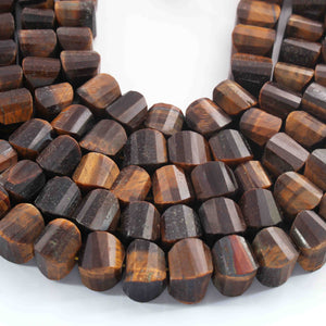 1  Strand Brown Tiger Eye  Faceted Briolettes - Fancy Briolettes - 8mmx7mm 10 Inches BR01521 - Tucson Beads