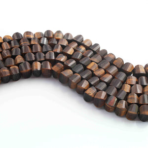 1  Strand Brown Tiger Eye  Faceted Briolettes - Fancy Briolettes - 8mmx7mm 10 Inches BR01521 - Tucson Beads