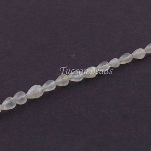 1  Strand Prehnite Faceted  Briolettes -Tear Drop Shape  Briolettes 4mm- 7 Inches BR1120 - Tucson Beads