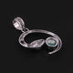 1 Pc Snake 925 Sterling Silver Plated With High Quality  Arizona Turquoise Pendant - OS056 - Tucson Beads