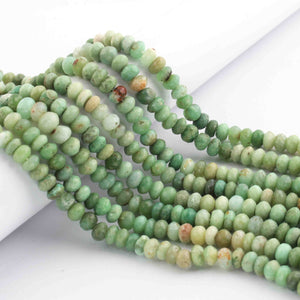 1  Strand Chrysoprase Faceted Rondelles  - Gemstone Rondelles -6mm- 16 Inches BR0904 - Tucson Beads