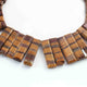 1  Strand Brown Tiger Eye  Faceted Briolettes  - Rectangle Briolettes-19mmx6mm-28mmx5mm  9.5 Inches BR01522 - Tucson Beads