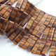 1  Strand Brown Tiger Eye  Faceted Briolettes  - Rectangle Briolettes-19mmx6mm-28mmx5mm  9.5 Inches BR01522 - Tucson Beads