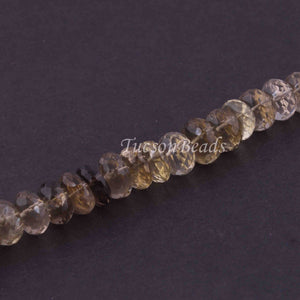 1  Strand Bio Lemon Quarts Faceted  Rondelle Beads - Rondellel Beads 11mm 8 Inches BR017 - Tucson Beads