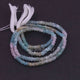 2 Strands Multi Aquamarine Faceted Rondelle Beads - Multi Aquamarine Beads 3mm-4mm 13 Inch Long Strand RB096 - Tucson Beads