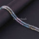 2 Strands Multi Aquamarine Faceted Rondelle Beads - Multi Aquamarine Beads 3mm-4mm 13 Inch Long Strand RB096 - Tucson Beads