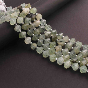 1 Strand Prehnite Faceted Briolettes -Fancy Shape  Briolettes  7mmx8mm 9 Inches BR01516 - Tucson Beads