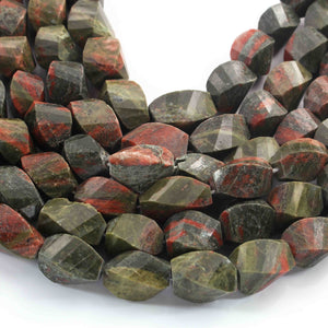 1 Strand Unakite Faceted Briolettes -Fancy Shape  Briolettes 12mmx7mm 10 Inches BR01515 - Tucson Beads