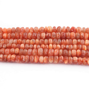 1 Strand Sunstone Faceted Rondelles-Gemstone Beads 9mm-6mm 14.5 Inch BR0899 - Tucson Beads