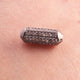 1 Pc Pave Diamond Designer Tube Bead 925 Sterling Silver - Cylinder Bead 14mmx5mm PDC683 - Tucson Beads