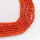 1 Strand Carnelian  Faceted Rondelles - Rounde Ball -Beads 4mm 13 Inches  BR926 - Tucson Beads