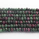 1 Strand Ruby Zosite Faceted Rondelles-Gemstone Beads- 8mm-9mm -14 Inch BR931 - Tucson Beads