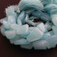 1 Strand Aqua Chalcedony Smooth Briolettes - Assorted Shape  Briolettes - 17mmx12mm-13mmx14mm - 8 Inches BR01016 - Tucson Beads