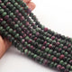 1 Strand Ruby Zosite Faceted Rondelles-Gemstone Beads- 8mm-9mm -14 Inch BR931 - Tucson Beads