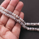 1 Strand Gray Moonstone Silver Coated Faceted Rondelles -Rondelle Beads 6mm- 7 Inches BR3607 - Tucson Beads