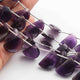 1 Long Strand Amethyst Smooth Briolettes - D Shape Briolettes - 19mmx13mm-15mmx11mm - 8 Inches BR01577 - Tucson Beads