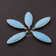 5 Pcs Turquoise  Faceted Marquise Shape 925 Silver Plated Pendant - 39mmx14mm  PC601 - Tucson Beads