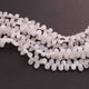 1 Strand White Rainbow Moonstone Smooth Briolettes - Pear Shape Briolettes 12mmx6mm-7mmx6mm 8 Inches BR01570 - Tucson Beads