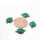 4 Pcs Green Onyx Faceted Round Connector - Oxidized Silver Plated Faceted Assorted Shape Connector- 17mmx13mm-PC804 - Tucson Beads