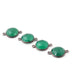 4 Pcs Green Onyx Faceted Round Connector - Oxidized Silver Plated Faceted Assorted Shape Connector- 17mmx13mm-PC804 - Tucson Beads