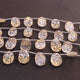 1 Strand Golden Rutile Faceted Briolettes - Oval Shape Briolettes  15mmx11mm- 8 Inches BR01567 - Tucson Beads