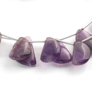 1  Long Strand Shaded Amethyst  Smooth Briolettes - D Shape Briolettes  18mmx12mm-16mmx10mm -7 Inches BR01572 - Tucson Beads