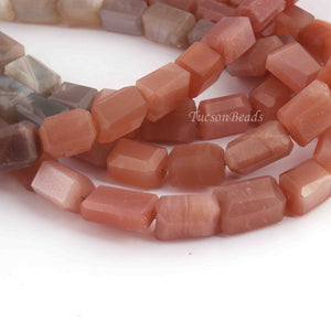 1 Strand  Multi Moonstone Faceted Tumbled Shape, Nuggets Beads , Step Cut , Briolettes - 16mmx10mm - 16 inches BR0029 - Tucson Beads