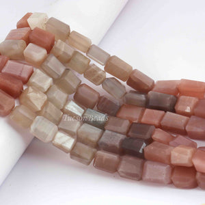 1 Strand  Multi Moonstone Faceted Tumbled Shape, Nuggets Beads , Step Cut , Briolettes - 16mmx10mm - 16 inches BR0029 - Tucson Beads