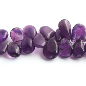 1  Long Strand  Amethyst  Smooth Briolettes - Pear Shape  Briolettes  9mmx6mm-22mmx14mm -8 Inches BR1100 - Tucson Beads