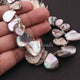 1 Strand Mother Of Pearl Faceted Fancy Shape Biolettes- Mop Briolettes, Pearl beads 24mmx17mm-11mmx8mm, 7.5 inches BR4260 - Tucson Beads