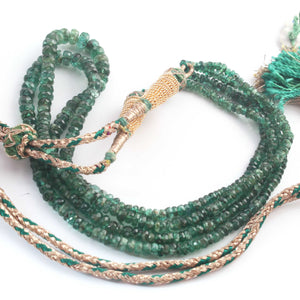 120 Carats 2 Strands Of Precious Genuine Emerald Necklace - Faceted Rondelle Beads - Rare & Natural Emerald Necklace - Stunning Elegant Necklace SPB0029 - Tucson Beads