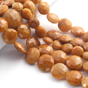 1 Strand Yellow Opal Briolettes - Coin Shape  Briolettes -8mmx17mm- 9 inches BR01530 - Tucson Beads