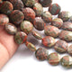 1 Strand Unakite  Faceted Briolettes -Coin Shape  Briolettes - 18mmx13mm-20mmx16mm-10 Inches BR01536 - Tucson Beads