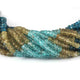 2 Strand Shaded Neon Apatite Faceted Rondelles , jewelry making supplies-  4mm 13.5 inche BR0530 - Tucson Beads