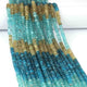 2 Strand Shaded Neon Apatite Faceted Rondelles , jewelry making supplies-  4mm 13.5 inche BR0530 - Tucson Beads