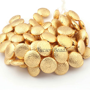 1 Stands Beads Designer Round Coin Shape Beads,Casting Copper Beads -Copper Jewelry -20mm-8 inch GPC0007 - Tucson Beads