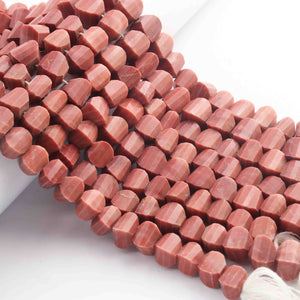 1 Strand Rhodonite Faceted Briolettes - Fancy Beads 9mmx10mm-6mmx8mm- 8.5 Inches BR01546 - Tucson Beads