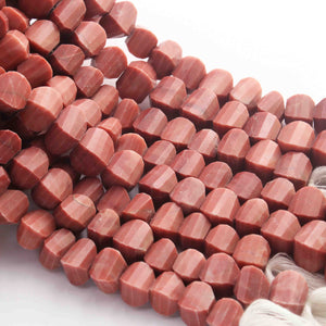 1 Strand Rhodonite Faceted Briolettes - Fancy Beads 9mmx10mm-6mmx8mm- 8.5 Inches BR01546 - Tucson Beads