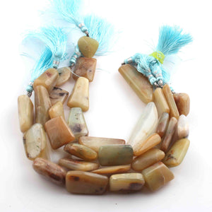 1 Strand Peru opal smooth  Briolettes - Assorted Briolettes -18mmx16mm-42mmx16mm -8 Inches BR928 - Tucson Beads