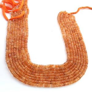 1 Strand Citrine Smooth Heishi Wheel  Briolettes - Wheel  Briolettes 4mm-5mm 13 Inch BR260 - Tucson Beads