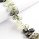 1 Strand Prehnite Smooth  Briolettes -  Pear Shape Beads 14mmx11mm-17mmx10mm-9.5 Inches BR1301 - Tucson Beads