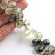 1 Strand Prehnite Smooth  Briolettes -  Pear Shape Beads 14mmx11mm-17mmx10mm-9.5 Inches BR1301 - Tucson Beads