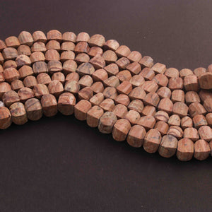 1  Long Strand Brown Jasper Faceted Briolettes Fancy Shape Briolettes 10mmx9mm-8 Inches BR01544 - Tucson Beads