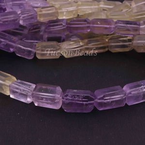 1 Strand  Amethyst & Lemon Quartz  Faceted Tumbled Shape, Nuggets Beads , Step Cut , Briolettes - 12mmx10mm-15mmx10mm - 12.7  inches BR0036 - Tucson Beads