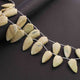 1  Long Strand Yellow Opal Faceted Briolettes Fancy Shape Briolettes  21mmx12mm-30mmx15mm-6  Inches BR01506 - Tucson Beads